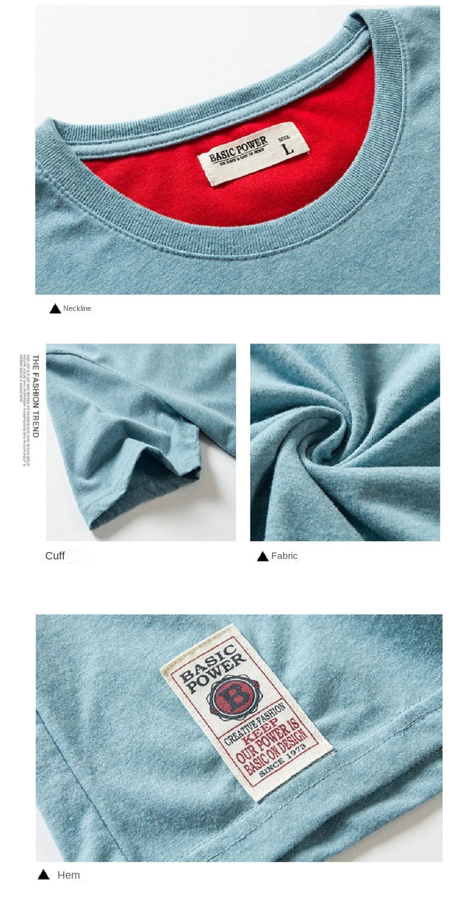 Men's T-shirt Cotton White Blue T Shirt Men Autumn Summer Causal Designer O-neck Basic Tshirt Male High Quality Classical Tops