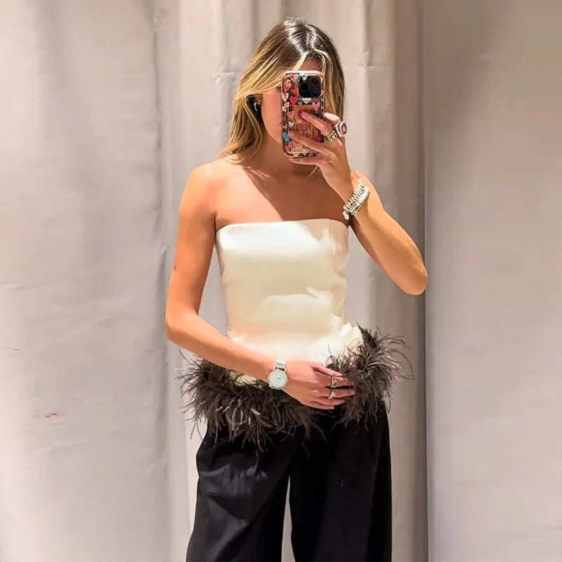 Sexy Women's Dress Halter Sleeveless Backless Slim Hip Package Tassel Female Dresses 2025 Autumn Party Christmas Chic Lady Robe