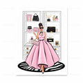 Abstract Fashion Girl DIY Diamond Painting New Lipstick Wall Art Makeup Perfume Bottle Embroidery Pink Paris Bedroom Home Decor
