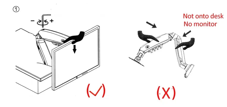 NEW NB F80 2-9kg Popular 17"30" Monitor Screen Desktop Stand Computer Bracket Gas Spring Long Arm Clamp Grommet Hole 360 Rotate