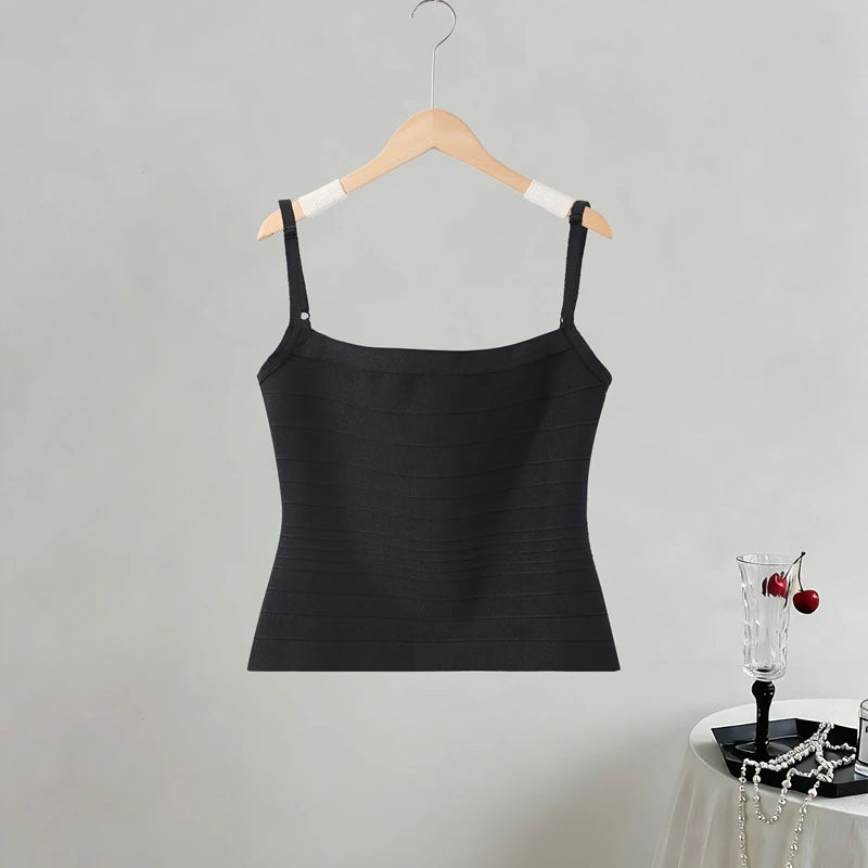 Sexy Striped Women's Slip Top Elastic Slim Waist-Closed Lady Vests 2026 Spring Summer Fashion Female Party Vacation Tanks New