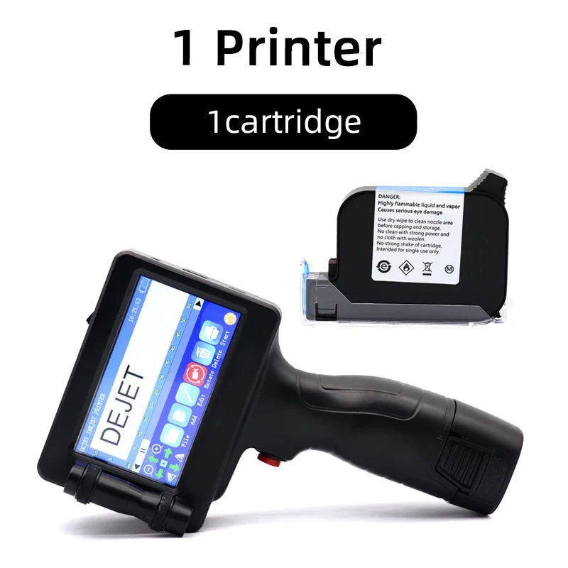12.7mm Handheld Inkjet Printer 2588+ for QR Barcode Batch Date Number Logo Expiry Date Coding Machine Non-encrypted 25 Languages
