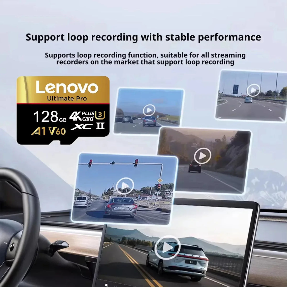 Ultra Lenovo Memory Card 512GB SD Cards TF Cards Micro SD Card 128GB 64GB Data Integrity 8K for Drone / Camera / Smartphone