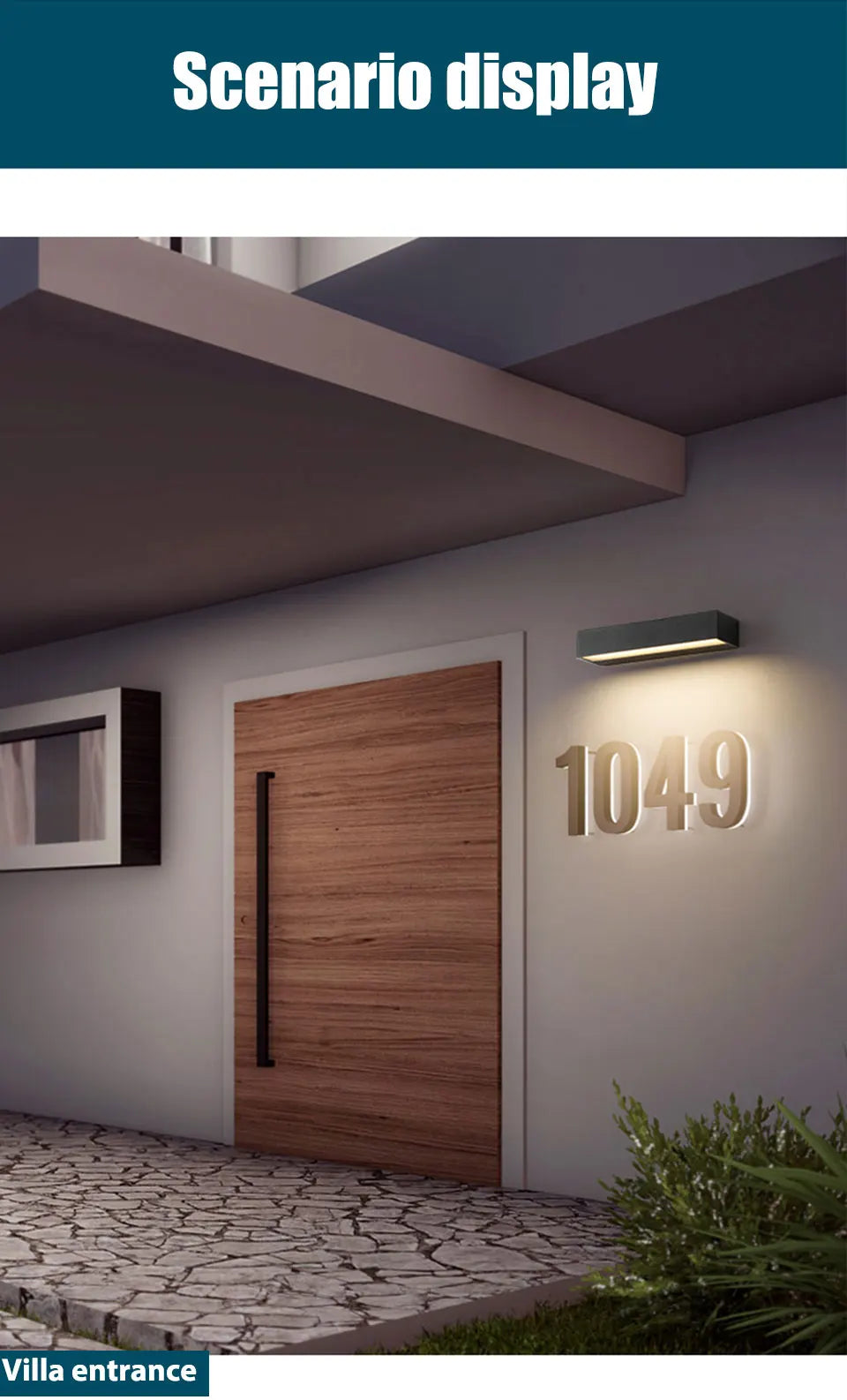 LED Outdoor Porch Wall Sconces Aluminum Exterior Wall Light Fixtures IP65 Waterproof Lamp for House Patio Doorway Garage Decorat