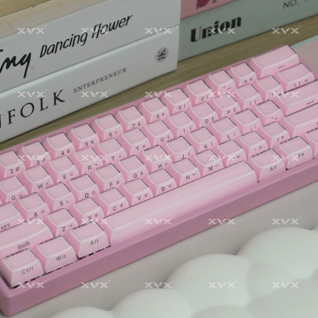XVX Jelly Crystal Keycaps Side Print Pink/Blue 113keys Double Shote DIY Mechanical Keyboard OEM Profile Translucent Keycaps
