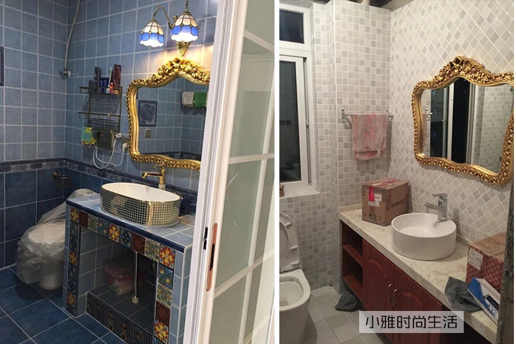 Bathroom Vanity Mirror Wall Unique European Creative Aesthetic Save Space Mirror Modern Simple Espejo Pared House Decoration