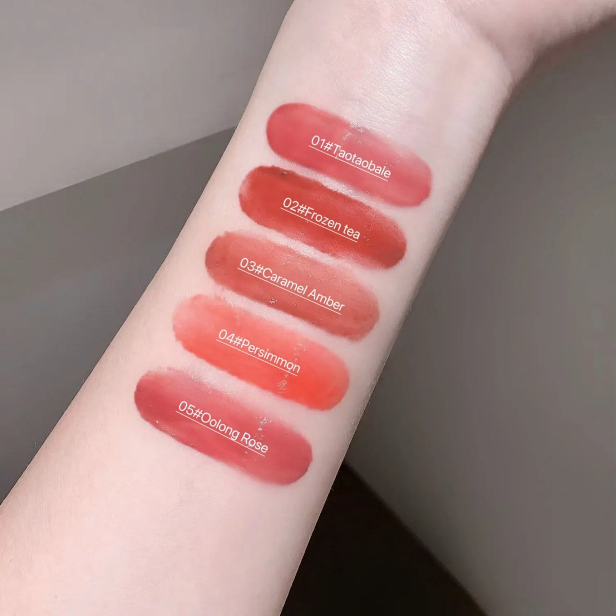 SHAQINUO Heart Shape Water Light Lip Llaze Mirror Pendant Lipstick Lip Gloss, Hydrating Moisturizing, Long Lasting