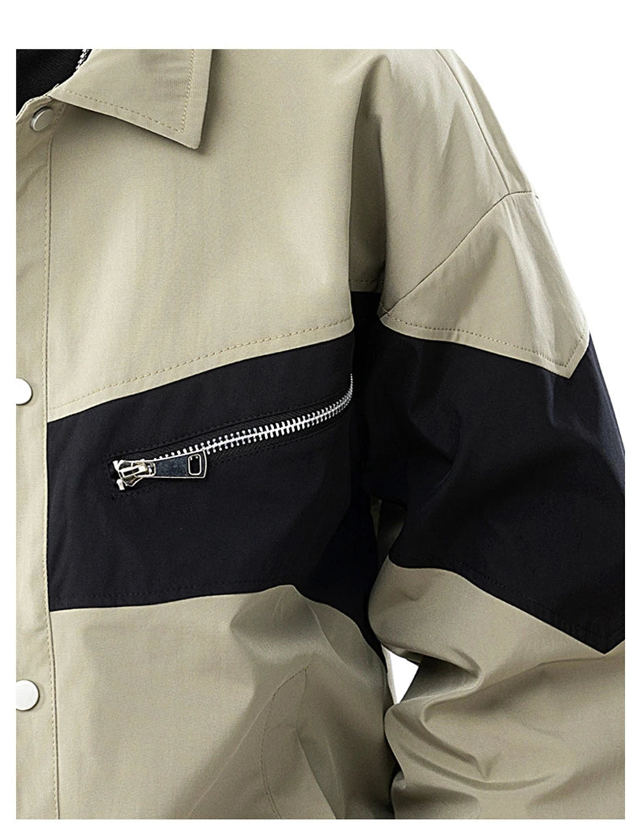 8XL Plus Size Jacket Men Patchwork Coat Spring Autumn Fashion Casual Patchwork Cargo Jacket Male Big Size Outerwear