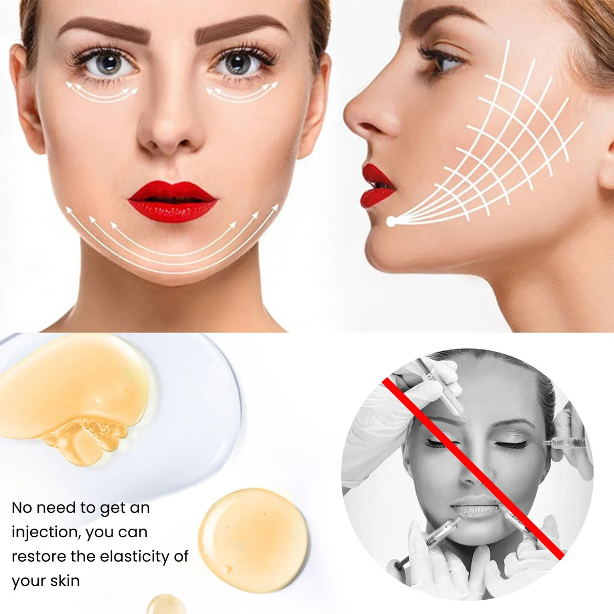 Anti Agi-ng Essence Nourishing Fading Fine Lines Smoothing Tightening Skins Lifting Firming Brightening W-rinkles Removing Serum