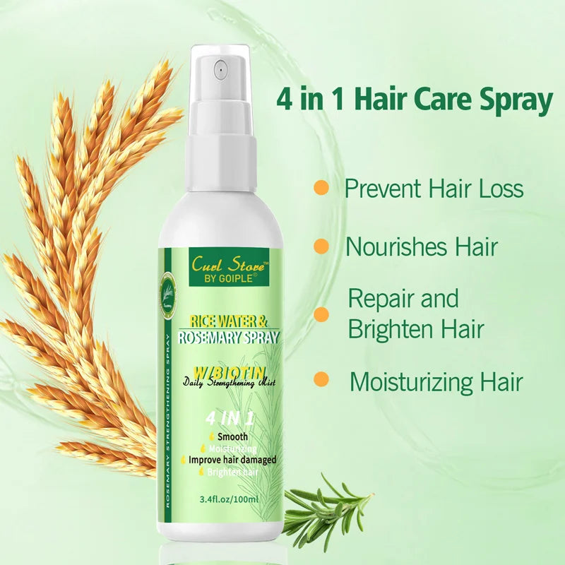GOIPLE Moisturizing & Nourishing Rice Water & Rosemary Spray Smoothing Hair Wax Stick Flyaway Control Baby Bangs Gel Styling Wax