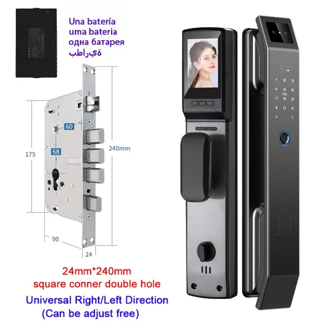 Face Recognition Unlock Digital Door Lock With FIngerprint Password Unlock Keyless Electronic Door Lock