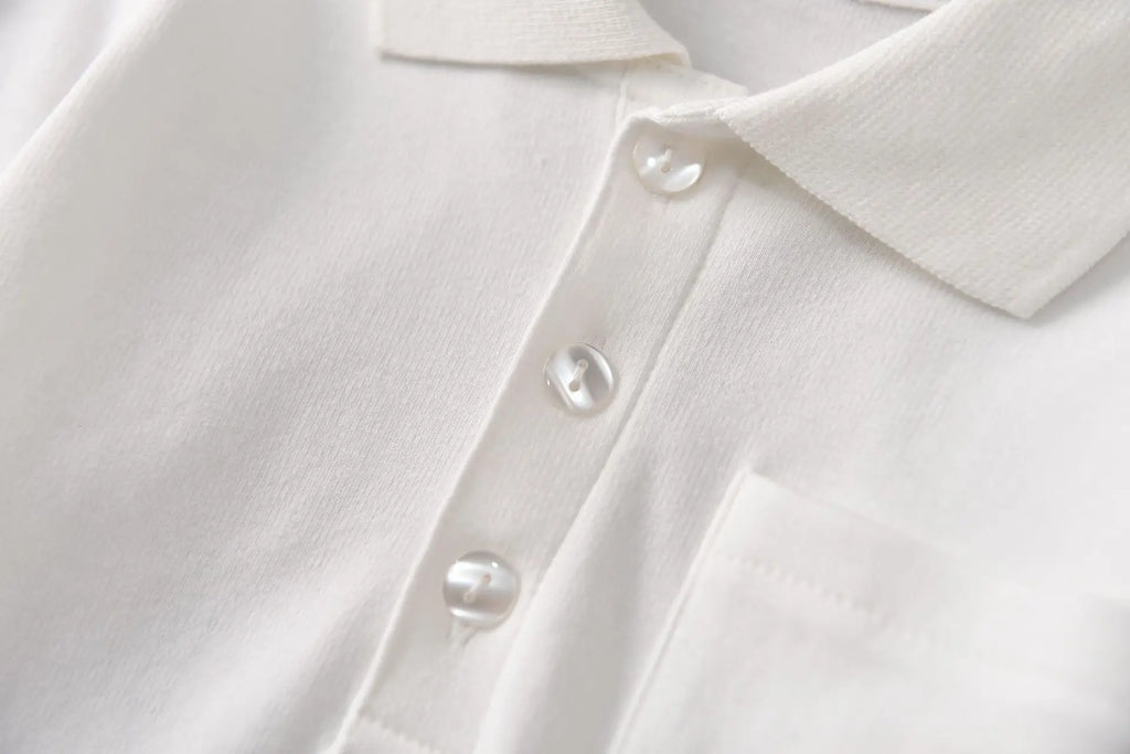Girls White Cotton Polo Shirt Loose Breathable Children's T-shirt School Clothing POLO Size 100-170