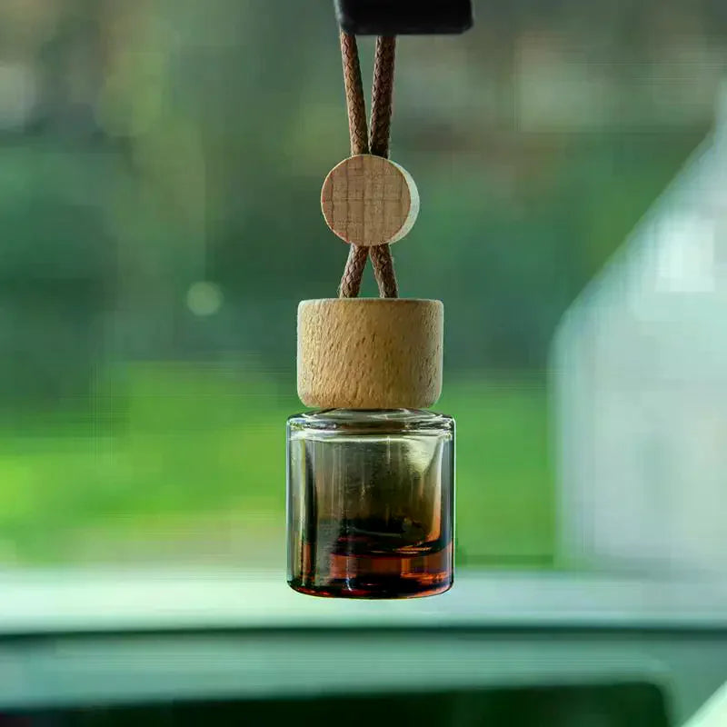 1Pcs Car Essential Oil Diffuser Fragrance Air Freshener Scent Perfume Bottle Ornament Small Round Cap Empty Bottle Pendant