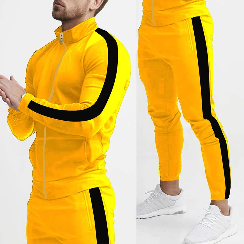 Europe America Autumn and Winter New Casual Men's Sports Suit Casual Suit Hooded Sports Men's