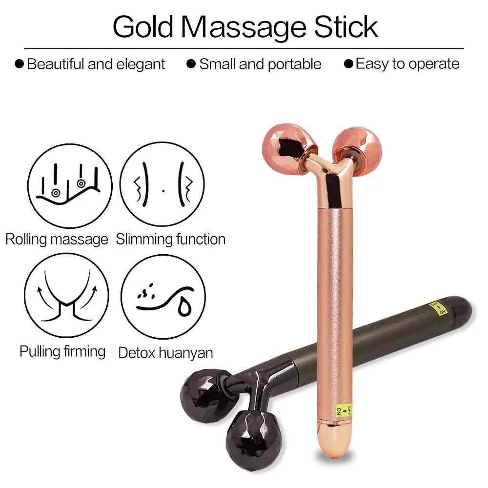 Electric Roller Beauty Bar Vibrating Facial Roller Massager Face Lifting Anti-Wrinkle Skin Care Roller/ Face Slimming Tool