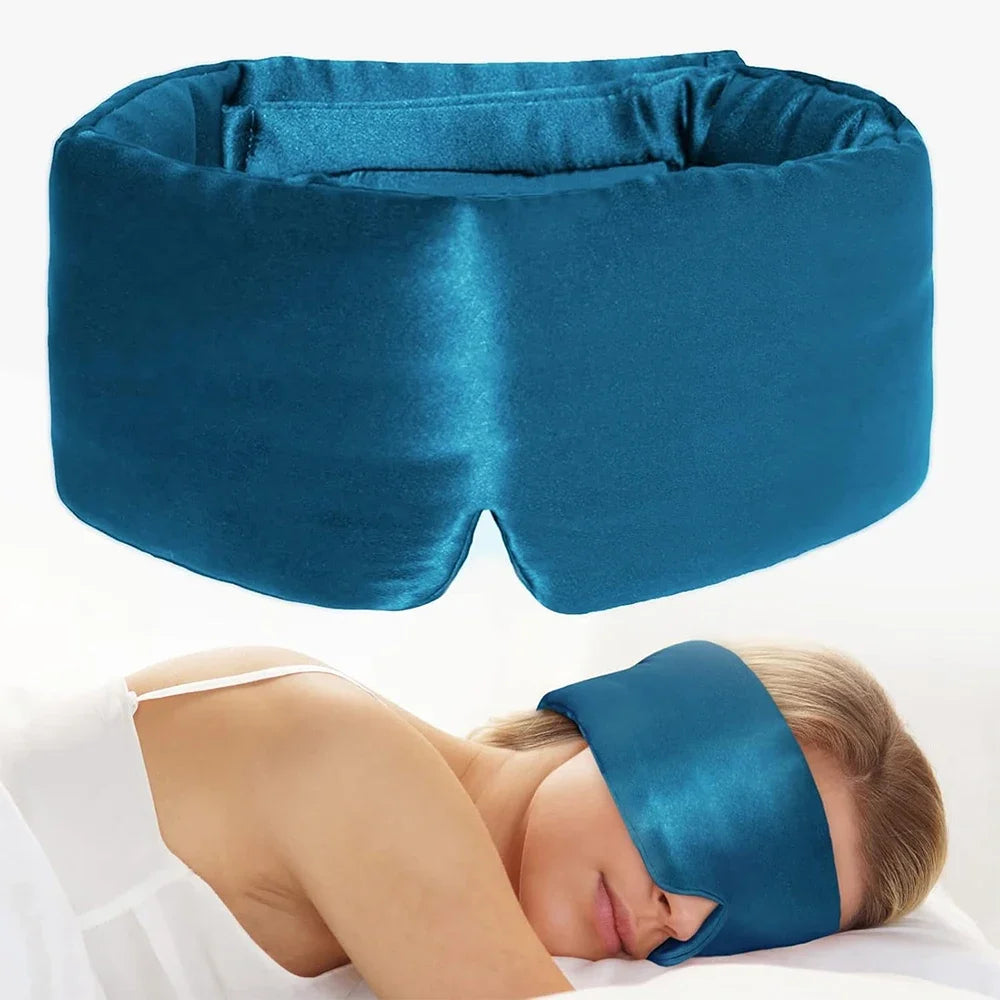 Mulberry Silk Sleeping Mask Eyepatch Blocking Light Eyemask Eyeshade Soft Padded Slaapmasker Travel Sleeping Aid for Sleep Patch