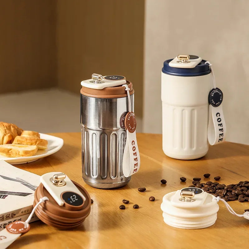 450ML Stainless Steel Thermo Water Bottle LED Temperature Display Coffee Cup Keep Cold and Heat Thermal Mug Travel Vacuum Flask