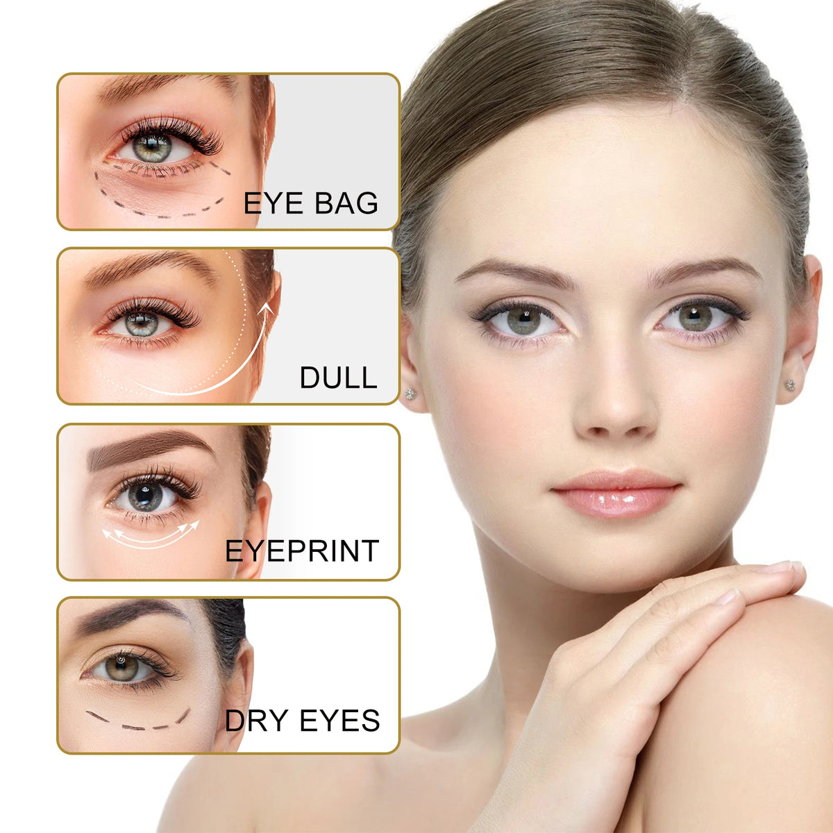 Firming Hydrating Eye Roller Serum - Targets Dark Circles, Diminishes Fine Lines, Gentle Nourishing Eye Care