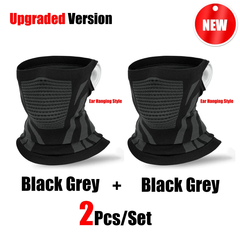 1pc/2pcs/3pcs Unisex Winter Breathable Warm Ski Mask Bike Motorcycle Half Face Mask Scarf Outdoor Hiking Fishing Cycling Mask