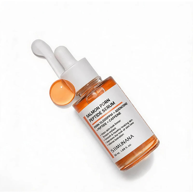 Korean Salmon PDRN & Copper Peptide Face Serum,Centella Asiatica Hydrating Repair Essence, Lightweight Glow Moisturizer All Skin