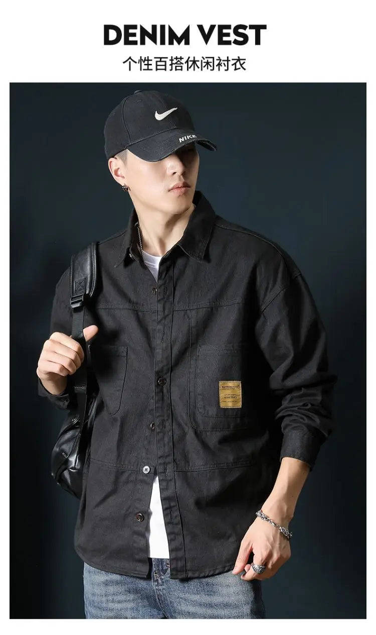 Oversized Men's Long Sleeve 100% Cotton Shirts Male Tops Big Size Fashion Casual Jacket Loose Fit Spring Outwear Plus Large 7XL