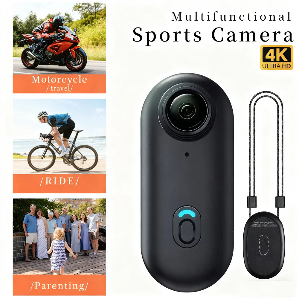 Waterproof Action 4K Camera 1080P Ultra Mini Wireless WiFi POV Bodycam for Bicycle Motorcycle Pocket Sports Recording HD Quality