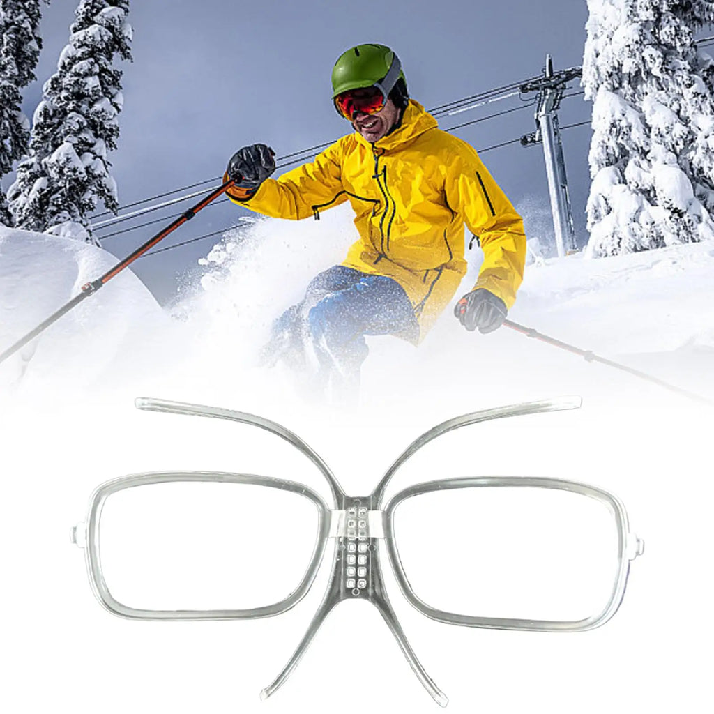 Ski Goggle Lens Insert Adjustable Optical Adapter Frame For Snowboard Goggles, Glasses Wearers, Secure Fit Over Eyeglasses