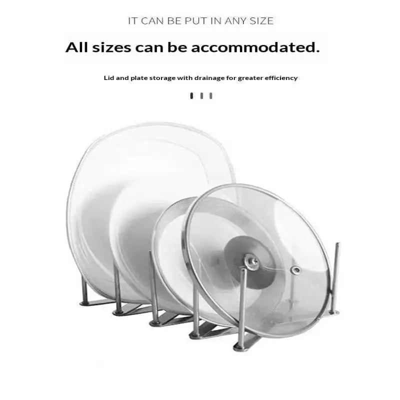 Stainless Steel Dish Rack Adjustable Kitchen Drainer Foldable Utensil Holder For Dishes Cups Pots & Lids Space Saving