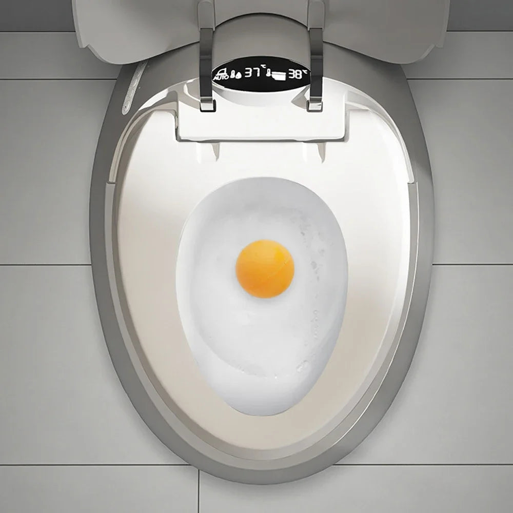 Intelligent One-Piece Egg Shape Automatic Round Smart Ceramic Toilet Bowl New Design Bathroom Sanitary Ware Set Luxury Toilet
