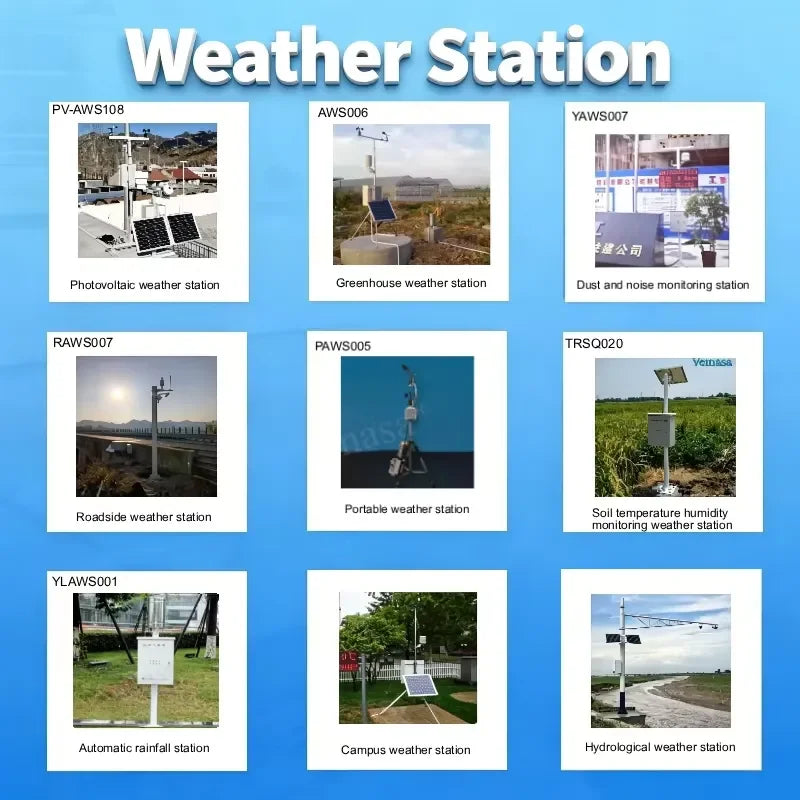 2026 NewRAWS007 Station Weather Monitoring System Personal Weather Station 10~ 1100hpa 0~ 4 mm/min  0~ 70 m/s