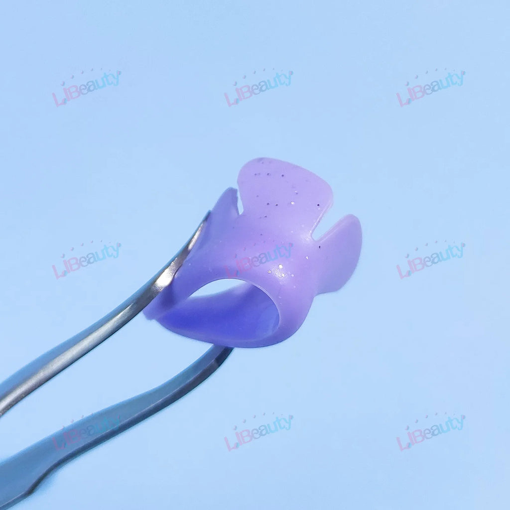 Libeauty 1 Pair Silicone Glitter Butterfly Lash Lift Shield Eyelash Perm Pads Lash Lifting 3D Eyelash Curler Accessories Tool