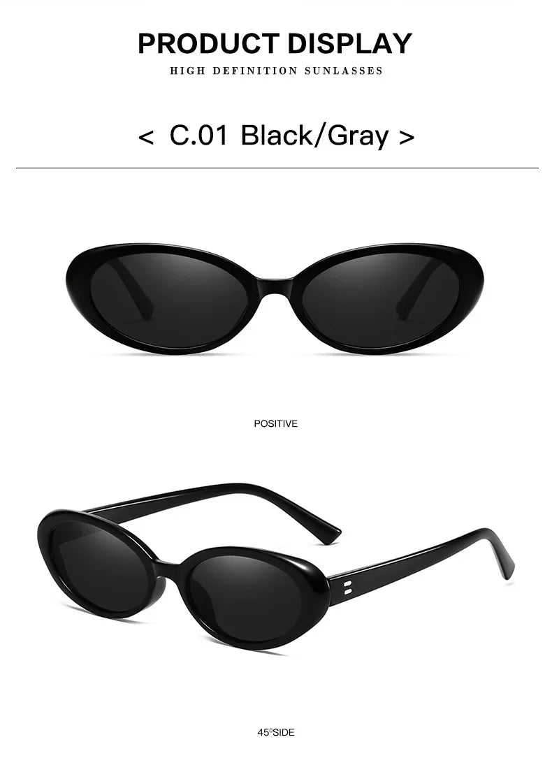 Vintage Oval Sunglasses Women Luxury Brand Designer Small Oval Sun Glasses Retro Men Rivets Sun Glasses Oculus