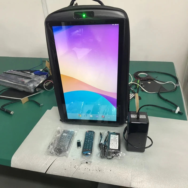 Enhance  Advertising Campaign with 21.5 Inch 18.5 Inch LCD Backpack Advertising Machine LCD Display Box Bag Expansion Backpack