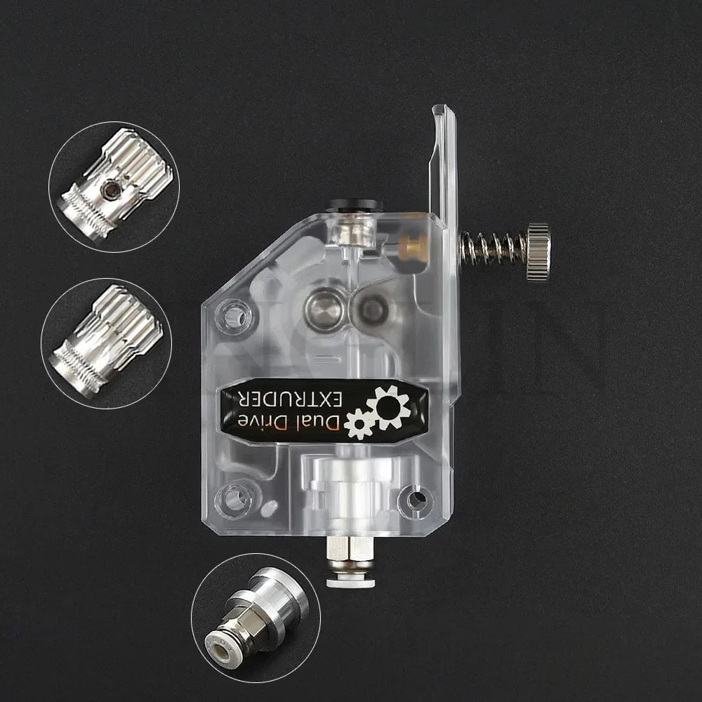 Dual Drive Gear Extruder Kit Hardened Steel Upgrade Feed Gear Extruder Kit For BMG For Prusa DIY Bowden Direct Extruder