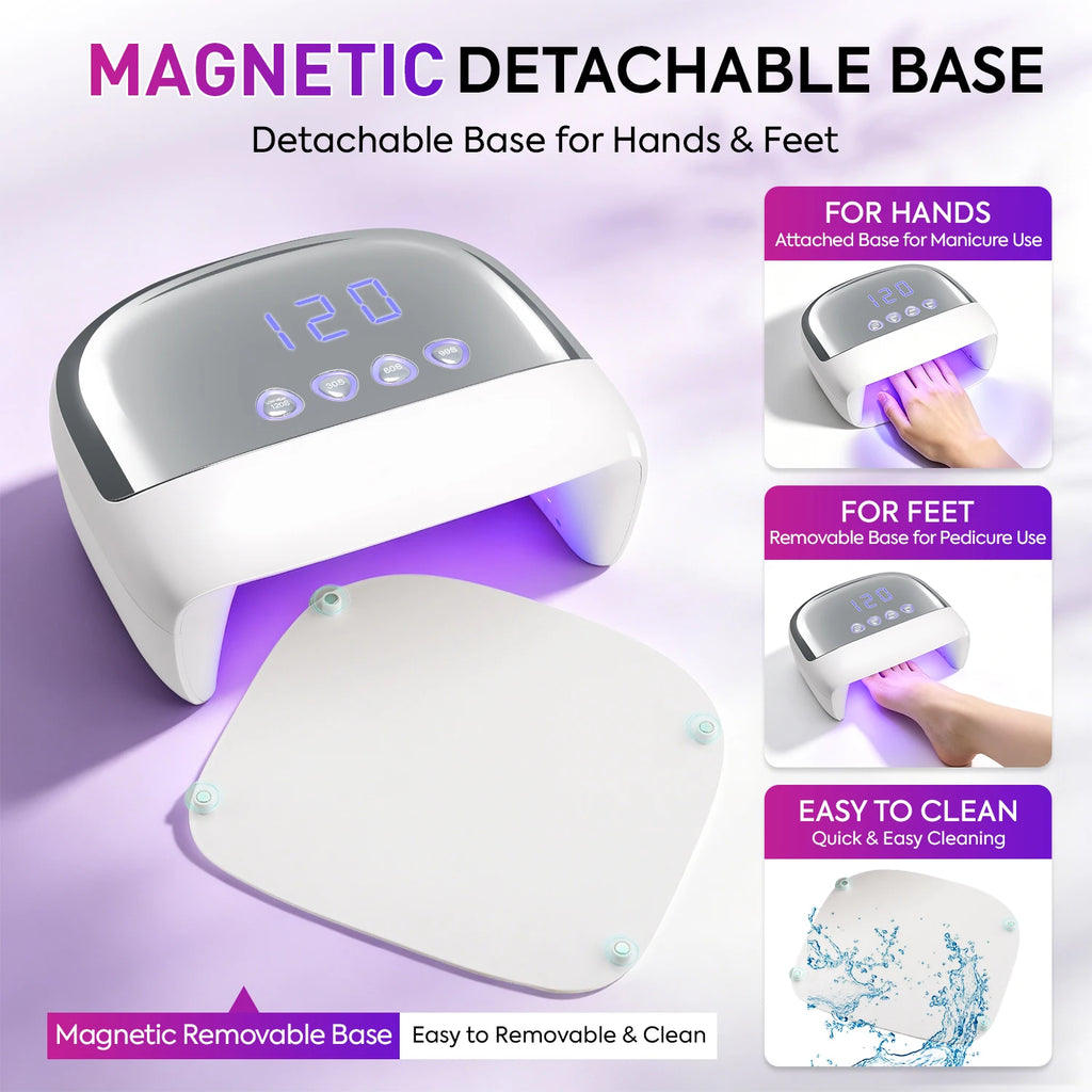 DianaBeauty UV Nail Lamp Powerful 108W Nail Dryer with 4 Timer Settings Professional Manicure Lamp with Smart Sensor Nail Tools