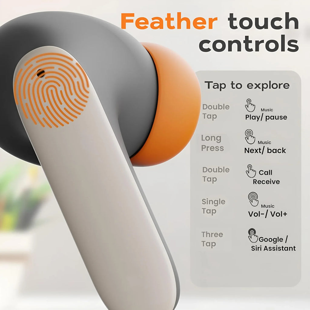 TWS Wireless Bluetooth Earphones Bluetooth 5.4 Ultra-low Latency Dual Microphone ENC Noise Cancelling in Ear Bluetooth Earphones