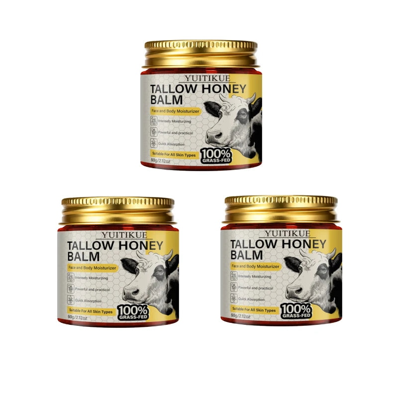Tallow Honey Balm, All-Day Hydrating Face & Body Moisturizer, Gentle Formula for Sensitive Skin