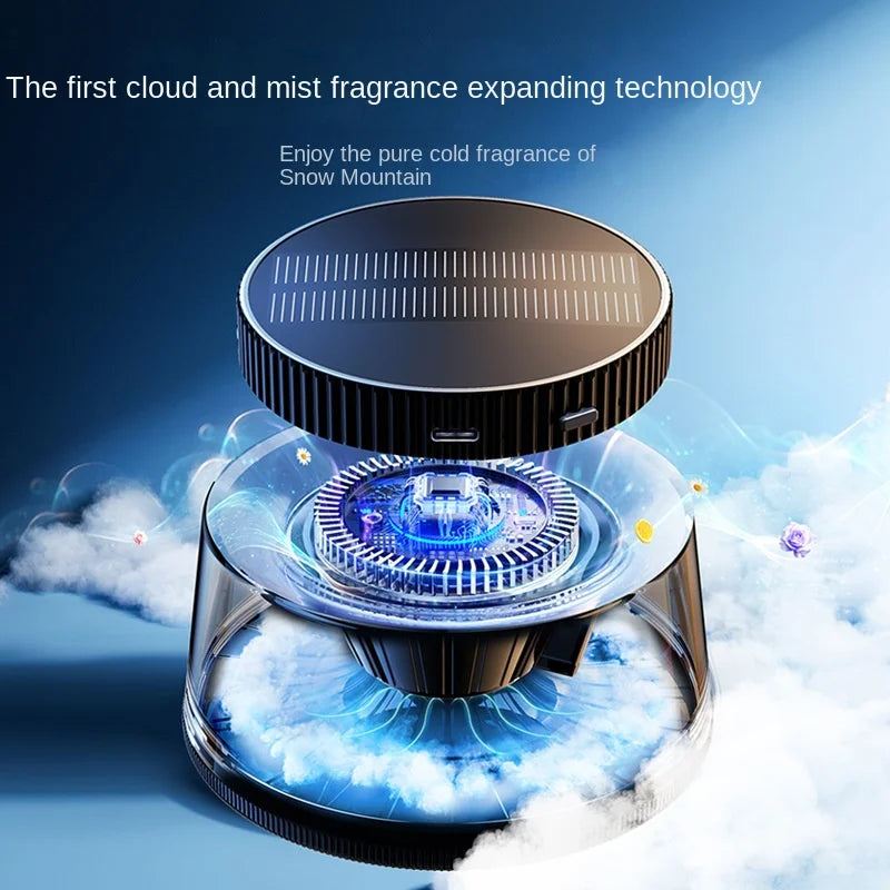 New High-end Cloud Car Solar Aromatherapy Light Luxury New Lasting Fragrance Men's Car Perfume Fog