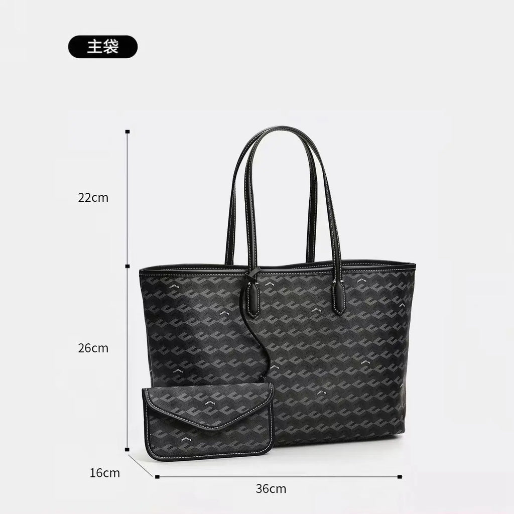 Large Capacity Geometric Print Tote Bag Fashion Women's Handbag Shopper Bag