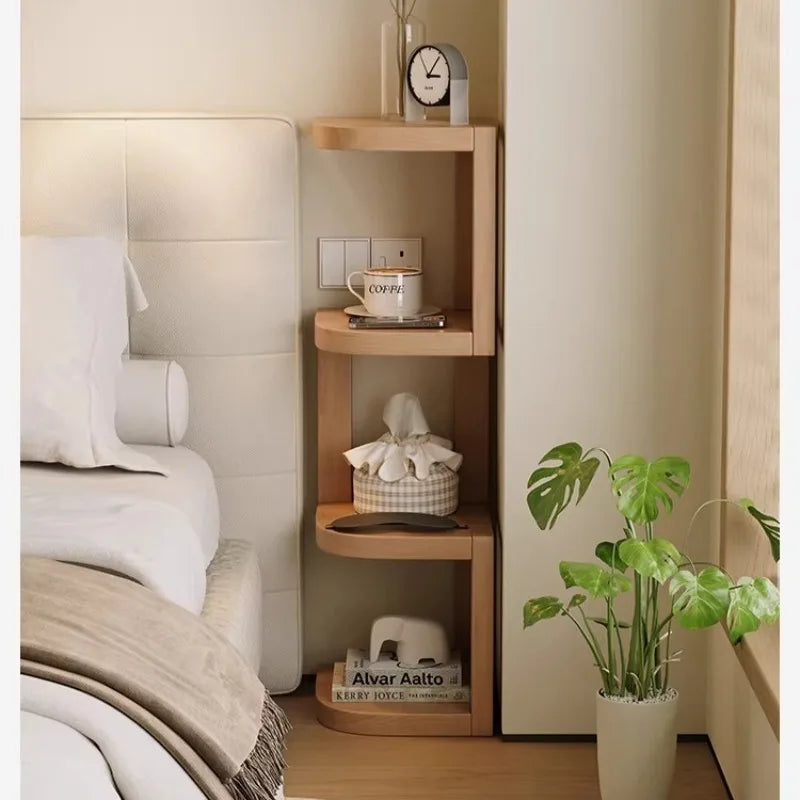 Modern Minimalist Wooden Nightstand Bedside Table 2 Drawer Storage Night Stand Bedroom Furniture Nightstands Bedroom Wood