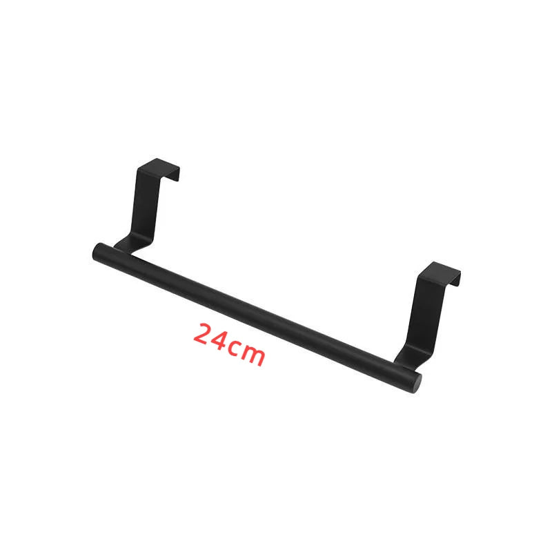 Towel Rod Over Cabinet Towel Rack Storage Organizer Bathroom Door Hanging Towel Rack Kitchen Cabinet Punch-free Rag Hanger