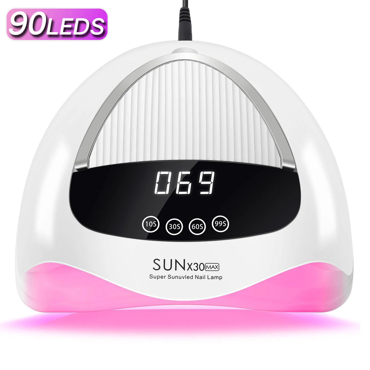 DianaBeauty 90LEDS LED UV Nail Lamp Dryer For Nails 380W Gel Polish Drying Lamp With 4 Timer Setting Auto Sensor Manicure Lamp