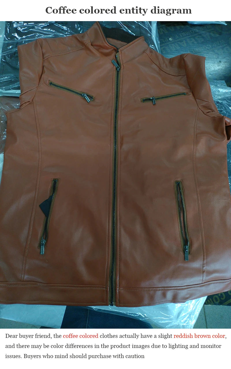 New Leather Jackets Man Bomber Motorcycle Biker Pu Leather Coat Spring Casual Loose Fit Faux Jacket Anti-wind Leather Coat Male