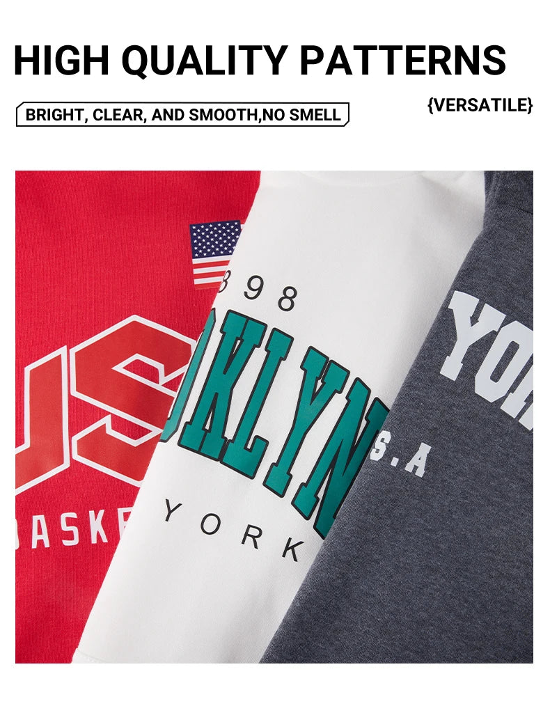 New York California Malibu Letter Sweatshirts Winter Women Casual Loose Hoodie Fleece Warm Crewneck Pullover Comfortable Clothes
