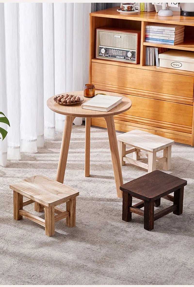Modern Minimalism Solid Wood Small Stool Household Adult Living Room Shoe Changing Stools Children's Small Bench Muebles
