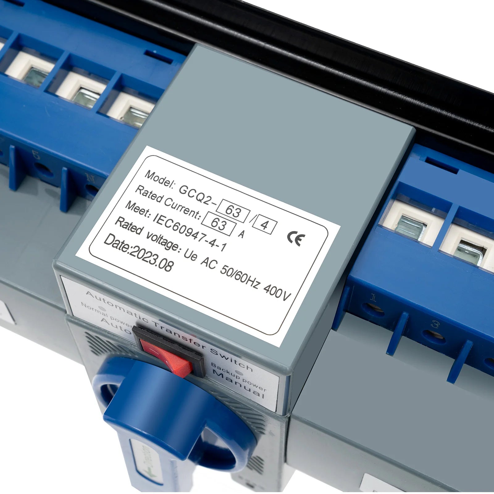 4P 63A 220V Dual Power Automatic Transfer Switch Manual/Auto Uninterruptible Emergency Power Supply Change-Over Switch -CB Level