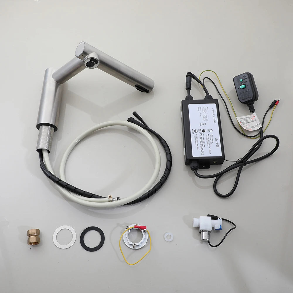 KEMAIDI Bathroom Faucets 3 in 1 Design Automatic Soap Dispenser Powerful Hand Washing Bathroom Hands Dryer Drying Machine Air