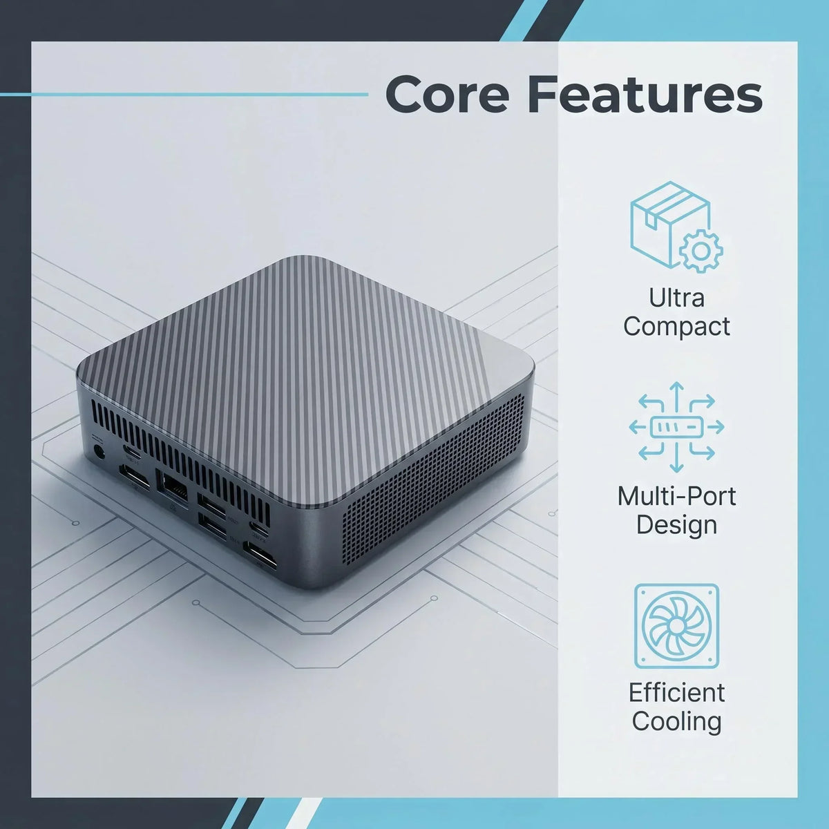 Intel i9 8950HK Mini Desktop Computer 16GB DDR4 512GB NVMe SSD Triple 4K WiFi6 BT5.2 Silent Cooling Portable Home Office Max