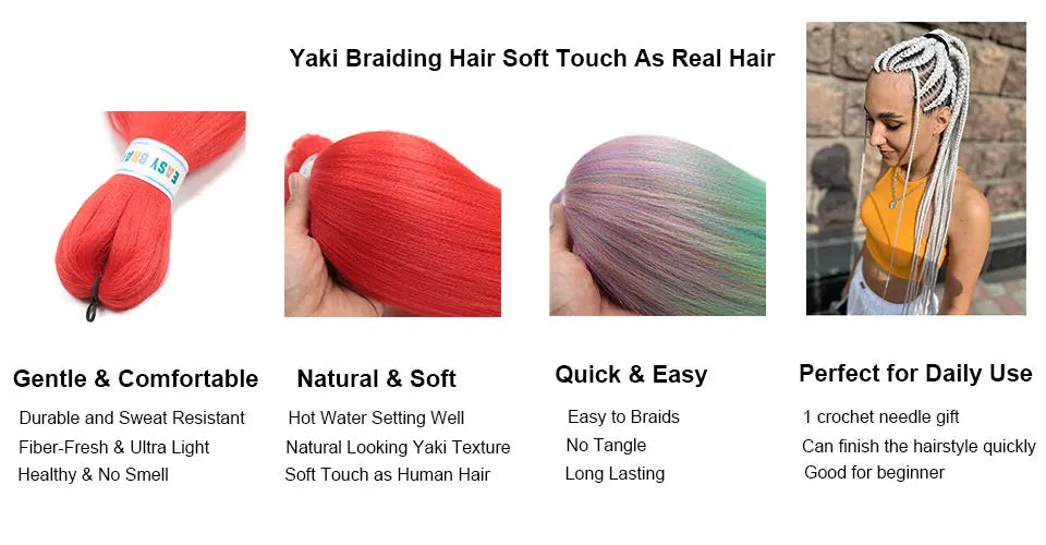 Ombre Kanekalon Braiding Hair Extensions Pre Stretched 26 Inch Synthetic Hair for Afro Jumbo Box Braids Natural Looking