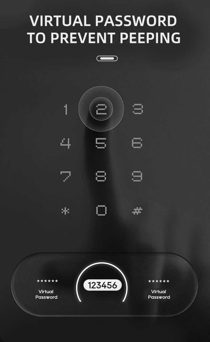 EGFirtor Password Door Lock Face Recognition Fingerprint Lock with Camera Biometric Smart Digit Lock